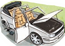 Eine Darstellung von einem Cabrio.